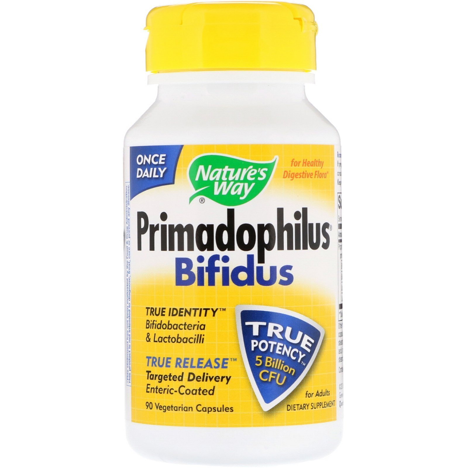 Nature’s Way, Primadophilus, Bifidus, For Adults, 5 Billion CFU, 90 ...